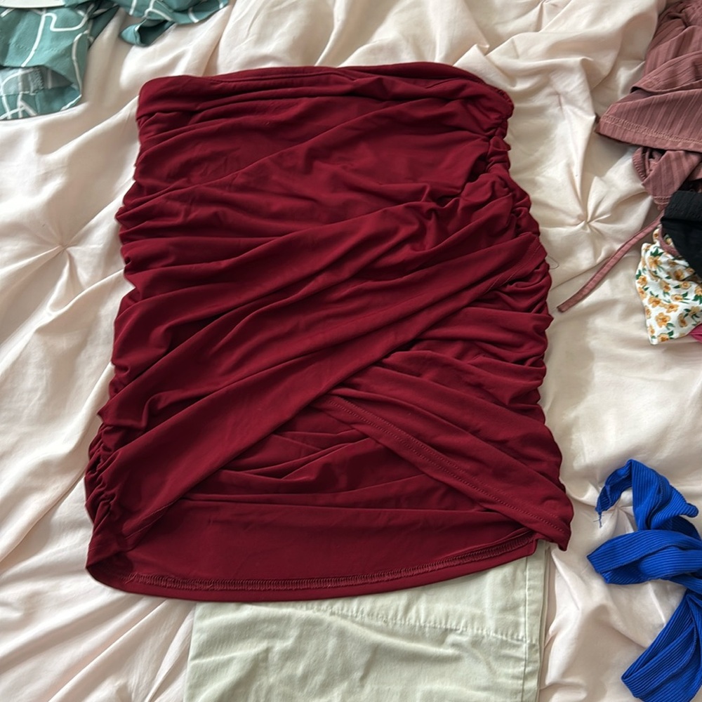 Maroon skirt